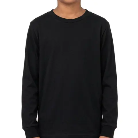 Pro Club Boys' S Kids Clothing Boys Regular Fit Long Sleeve Crew Neck Shirt - Plain, Medium Weight, Breathable Cotton Top, All Seasons Minimalist Everyday Basic