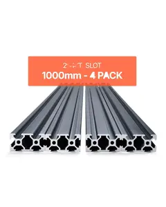 4 Pieces 39.4 Inch (1000 Millimeter) T-Slot 2040 Aluminum Extrusion With Anodized Finish, Precision Linear Rail System For CNC Milling, CNC Router, 3D Printer, And Industrial Assembly, Standard Aluminum Framing Compatible