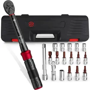 1/4-Inch Drive Click Torque Wrench, 18 count  Torque Wrench Set 3-25Nm, Dual-Direction Adjustable 72  Click Torque Wrench,  for  Maintenance