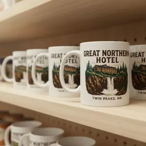 Twin Peaks Great Northern Lodge Ceramic Coffee Mug - TV Show Fan Gift 4