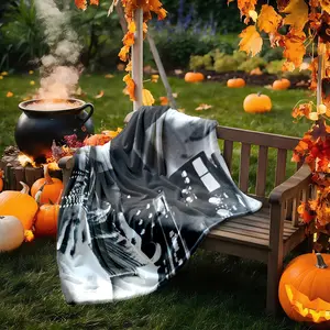 1 piece Studio photos of a punk rock band lead singer themed flannel blanket - All-season comfortable flannel blanket, modern style, suitable for sofas and beds, digitally printed pattern, super soft and warm, 100% polyester material, machine
