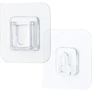 5/10/15 pairs Wall Hooks Hanger Double Sided Adhesive Suction Cup Sucker Kitchen Bathroom Wall Storage Holder Organizer