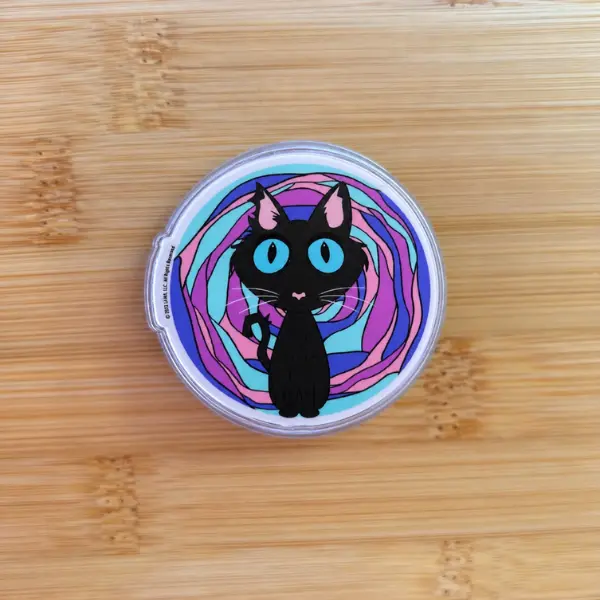 Cora.line Black Cat MagSafe Phone Grip, Cute Black Cat Magnetic PopSocket, Spooky Colorful Cat Phone Grip, Halloween Phone Accessory, Cat Lover Gift Idea