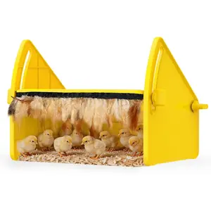 Heating Brooder Plate for Chicks Ducklings, Adjustable 3 Levels Temperature Brooder House for Keeping Poultry Warm(Yellow, L)