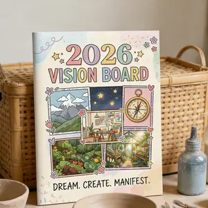 Personal Growth Journal 2026 Vision Board Planner, Notebook Planner, Annual Dream Board Goal Setting Book, Monthly Wish List & Gratitude Record