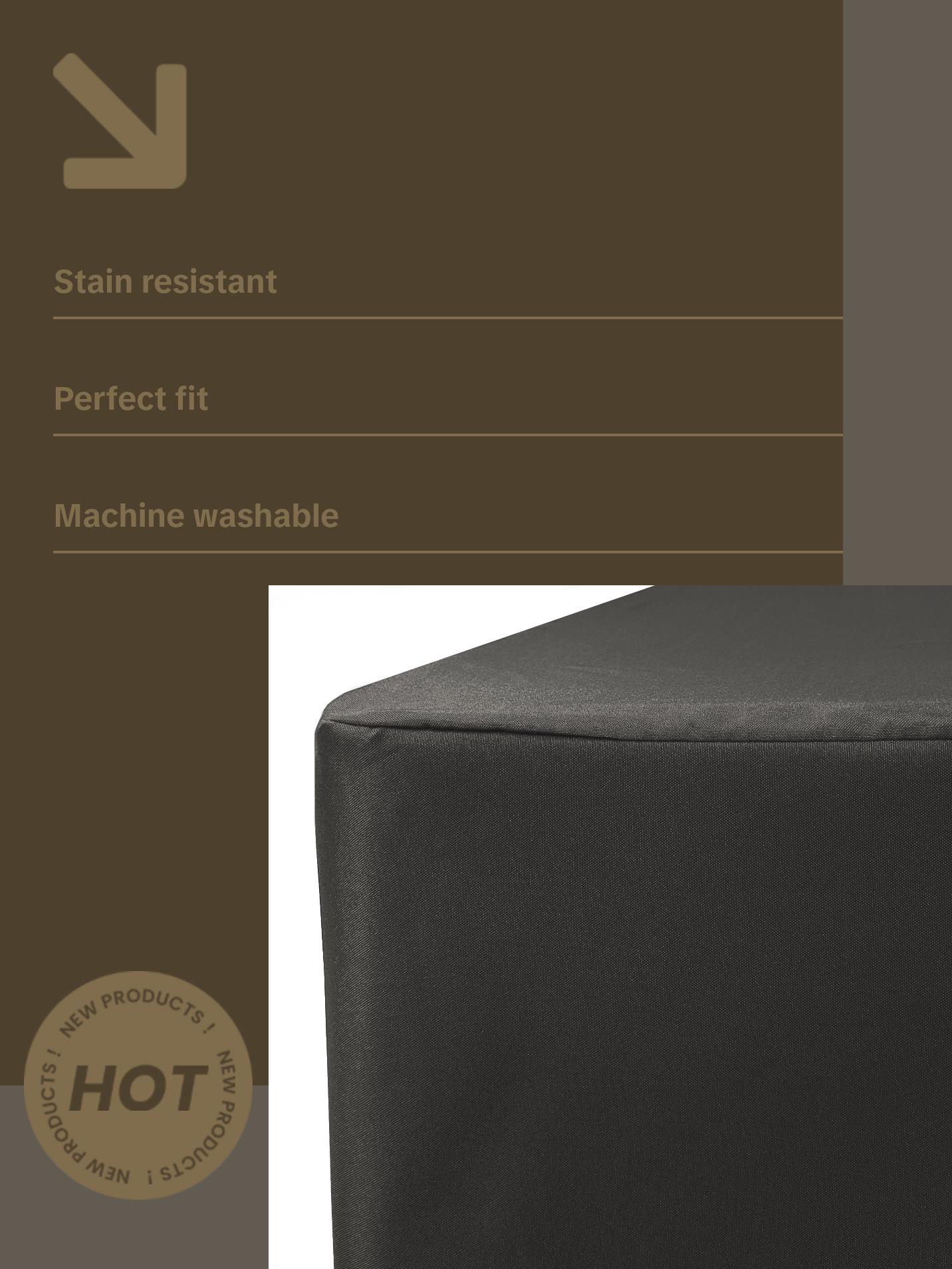 8 ft. Polyester Fitted Tablecloth Rectangular Black