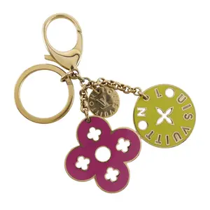 Pre-owned Louis Vuitton Stainless Small Leather Goods Porte Cles Looping Bag Charm Key Holder