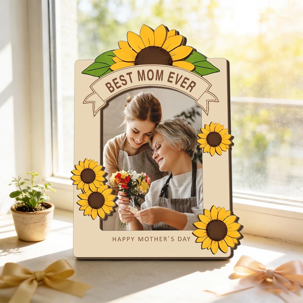 Mother's Day Best Gift for Mom Wooden Display Frame ,Commemorative Keepsake Gift from Son or Daughter to Mother
