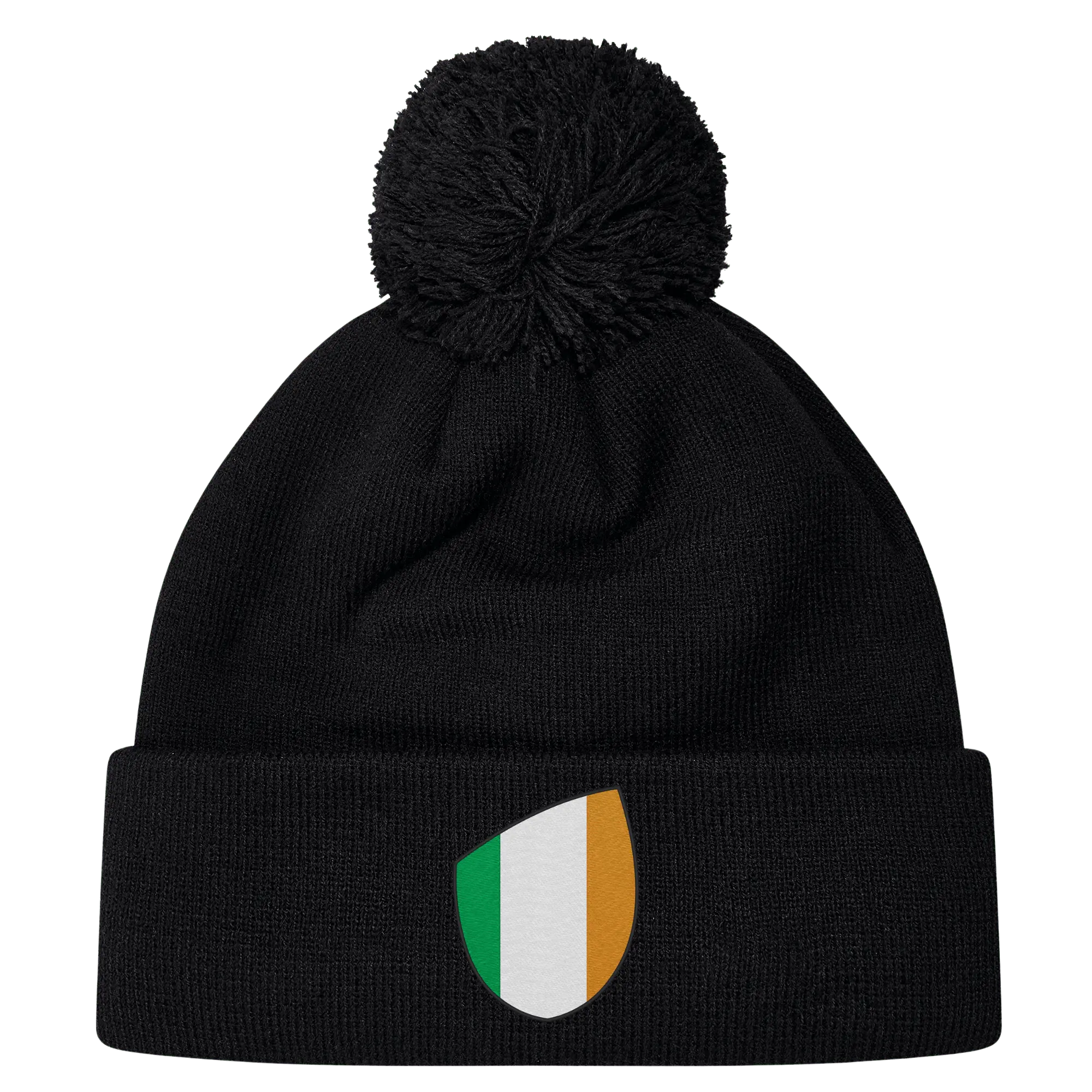 Ireland Shield Pom Pom Beanie