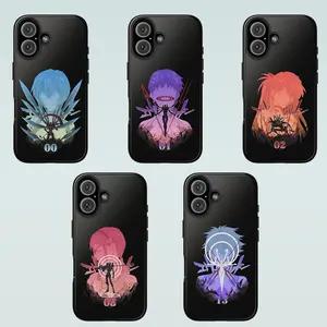 Neon Genesis Evangelion Pilot & EVA Unit Silhouette Phone Cases - Shinji, Rei, Asuka, Kaworu Inspired Art Designs - Durable Protective Covers for NGE Fans & Classic Mecha Anime Enthusiasts