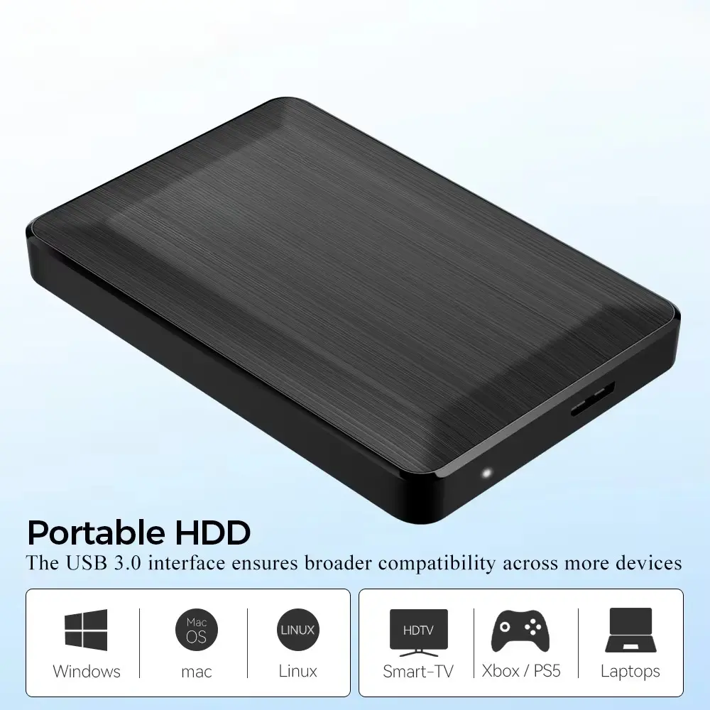 UnionSine External Hard Drive USB3.0 Portable 250gb/500gb/1tb High-Speed HDD Device for PC/Laptop,PS5 File Backup & Data Storage