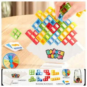 32 PCS Tower Stack Set- Balance Board Games,Balancing Games, Stacking Game for Kids and Adults,Friends, Team, Classroom,Family Game Night by Diffy Games, Christmas Gift