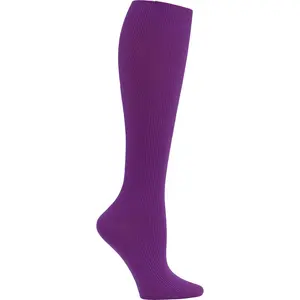 Cherokee Legwear Men & Women Neon Purple Medium Compression Support Knee High Socks