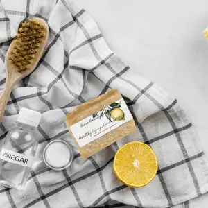 All Natural Chemical free Healthy Aging Lemon Soap by Bare Beauty Naturals - Plant-based