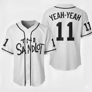 Youth Kids And Adults Yeah-Yeah 11, The Sandlot Baseball Jersey, YEAH-YEAH 11" Black and White Throwback Tee, Vintage Style Sports Fan Apparel, Retro Gameday Gift for Movie Lovers