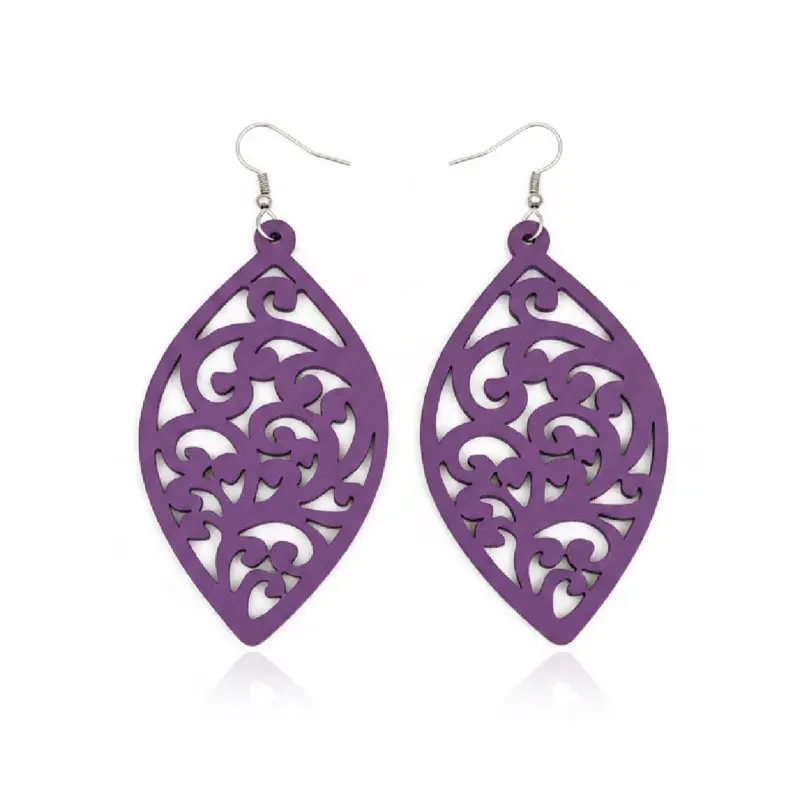 Purple earrings