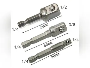 Chrome Vanadium Steel Socket Adapter Set