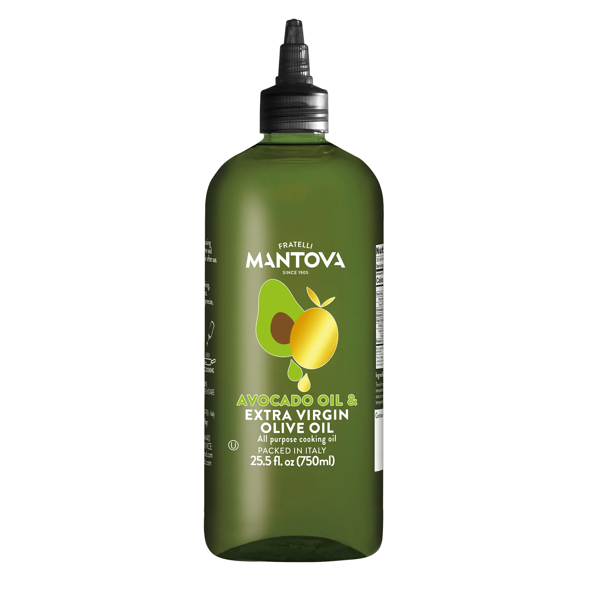 Mantova Extra Virgin Oil & Avocado Oil in Squeeze Bottle