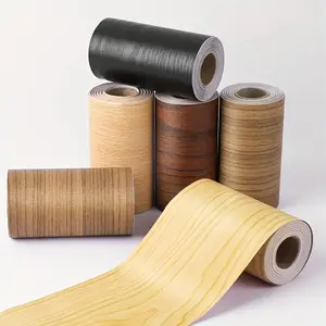 Peel & Stick Wood Grain Baseboard Trim - 16.4FT Self-Adhesive Molding Waterproof Wall & Floor Edge Guard for Home Renovation DIY Upgrade Easy Install Cut-to-Fit 1 Roll Ultra Realistic Wood Grain Pattern Easy Remove