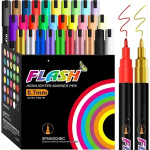30  Liquid Chalk Markers for Bhalkboard, Calendar, Glass - [1s Wet Wipe] No , 0.7-1mm Extra Fine Tip, Chalk Pens for Bistro, Labels [Highlighter Marker Pen for LED light board]