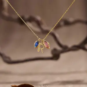 Colored Crystals Birthstone Pendant Necklace - Guardian Healing Stone for Protection, Meditation, Self-Love, Valentine's Day Gift, Colored Crystals Necklaces