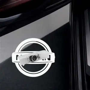 Hugexpen 2pcs Car Door Lights Logo New Generation High-Definition Glass Lenses Projector Puddle Lights for Nissan Altima Maxima Armada Pathfinder Titan Quest Terra Series Accessories No Fade 4K-HD Car Welcome Lights