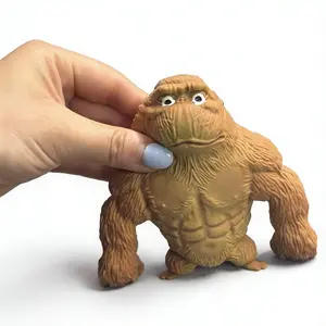 Stretchy Rubber Gorilla Plush Toy, Soft Squishy, Cute Animal Stress Relief Toy, Perfect Gift for Kids and Adults, Squishies