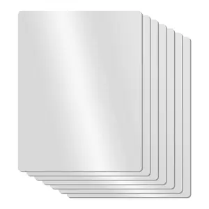 Clear Flexible Plastic Cutting Board Mats Set, Frosted Clear Kitchen Cutting Board Clear Mats 17.5 x 12 Inches, Set of 7