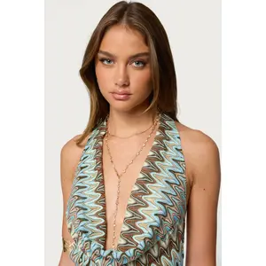 Faux Crystal Cascading Necklace Set