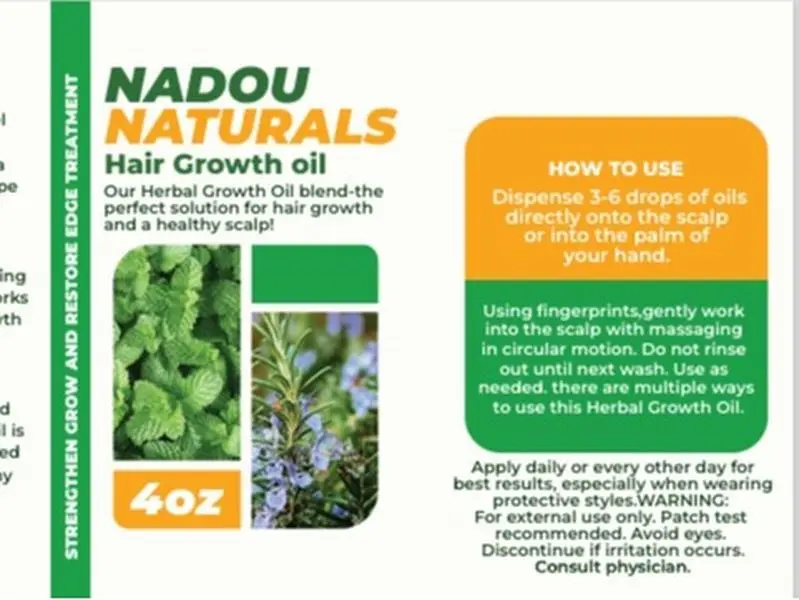 Hair Growth Oil by Nadou Naturals 1 Pieces