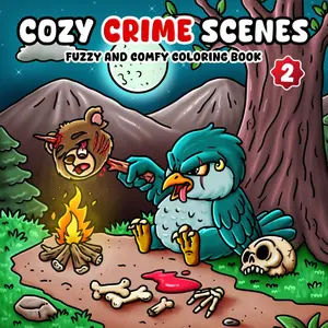 Cozy Crime Scenes 2: fuzzy and comfy coloring book for Adults & Teens - 40 Hand-Drawn Hygge vibes Crime to Color for Stress Relief and Fun (bold and easy) (Cozy Crime Scenes coloring books) Paperback