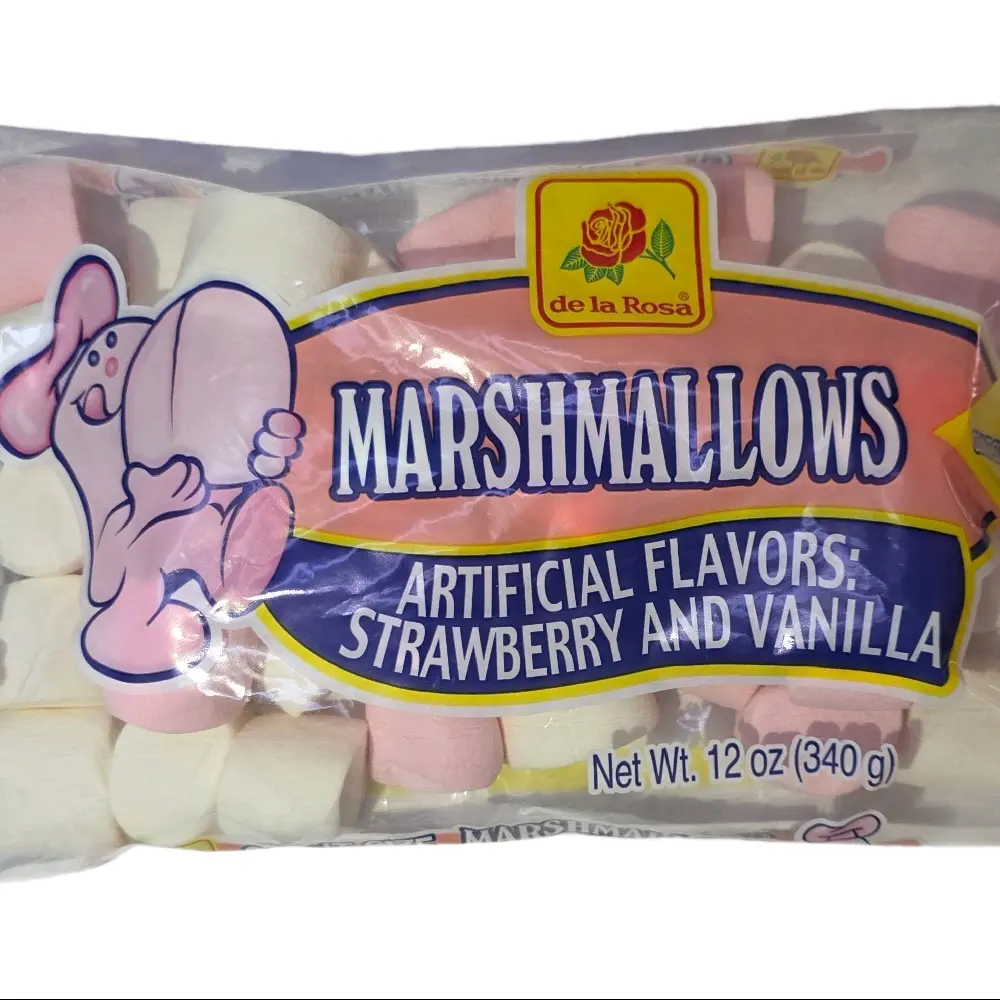De la Rosa Marshmallows Strawberry & Vainilla 12 oz Giant size