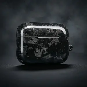 Obsidian Core-Forged Carbon Design Case for AirPods Wireless Music Earphones, Audio Portable Electronic Accessory with Stable Connection