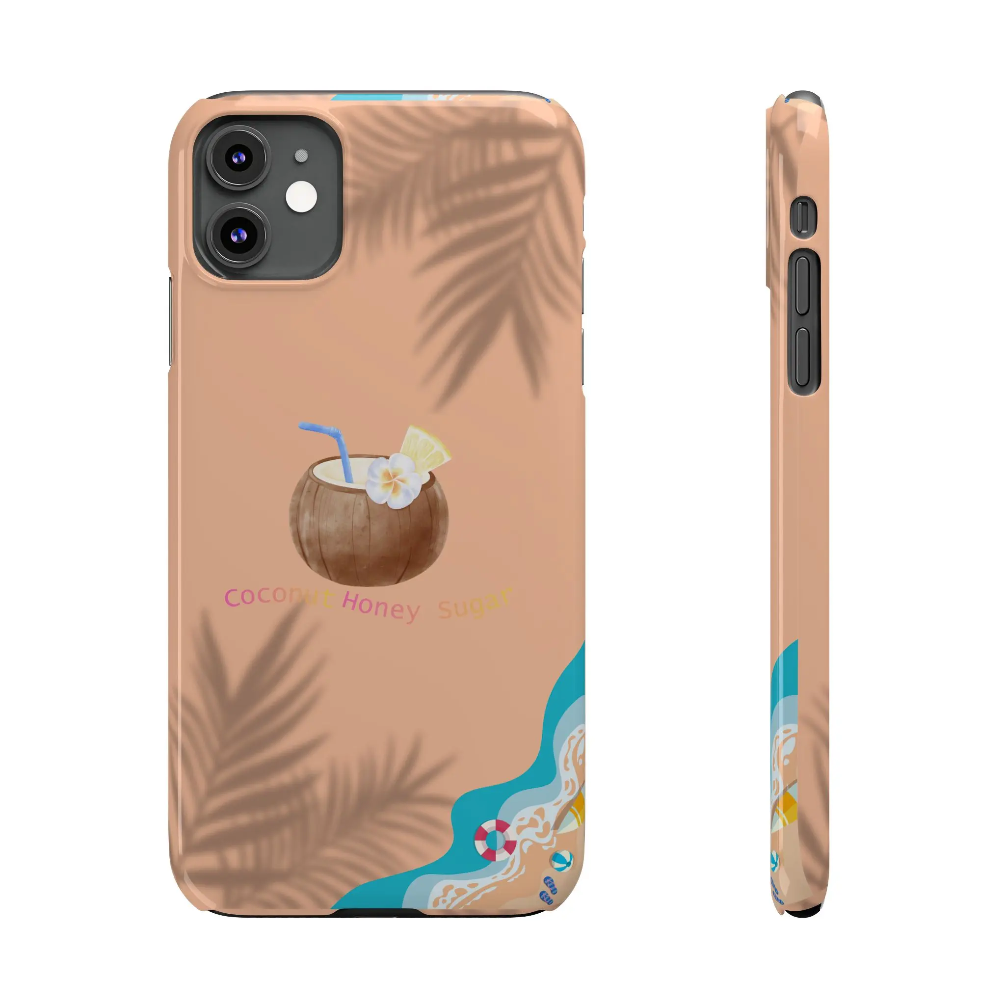 Coconut Cocktail Phone Case | Tropical Palm Beach Slim Phone Case