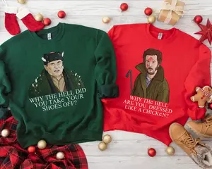 Harry & Marv Christmas Sweater Why The Hell Are You Dress Like A Chicken Xmas Santa Claus 90s Pack Jumper Festive St. Nick Top Sweatshirt