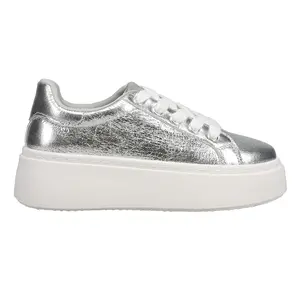 Dirty Laundry Womens Record Metallic Platform Sneakers Shoes Casual - Silver