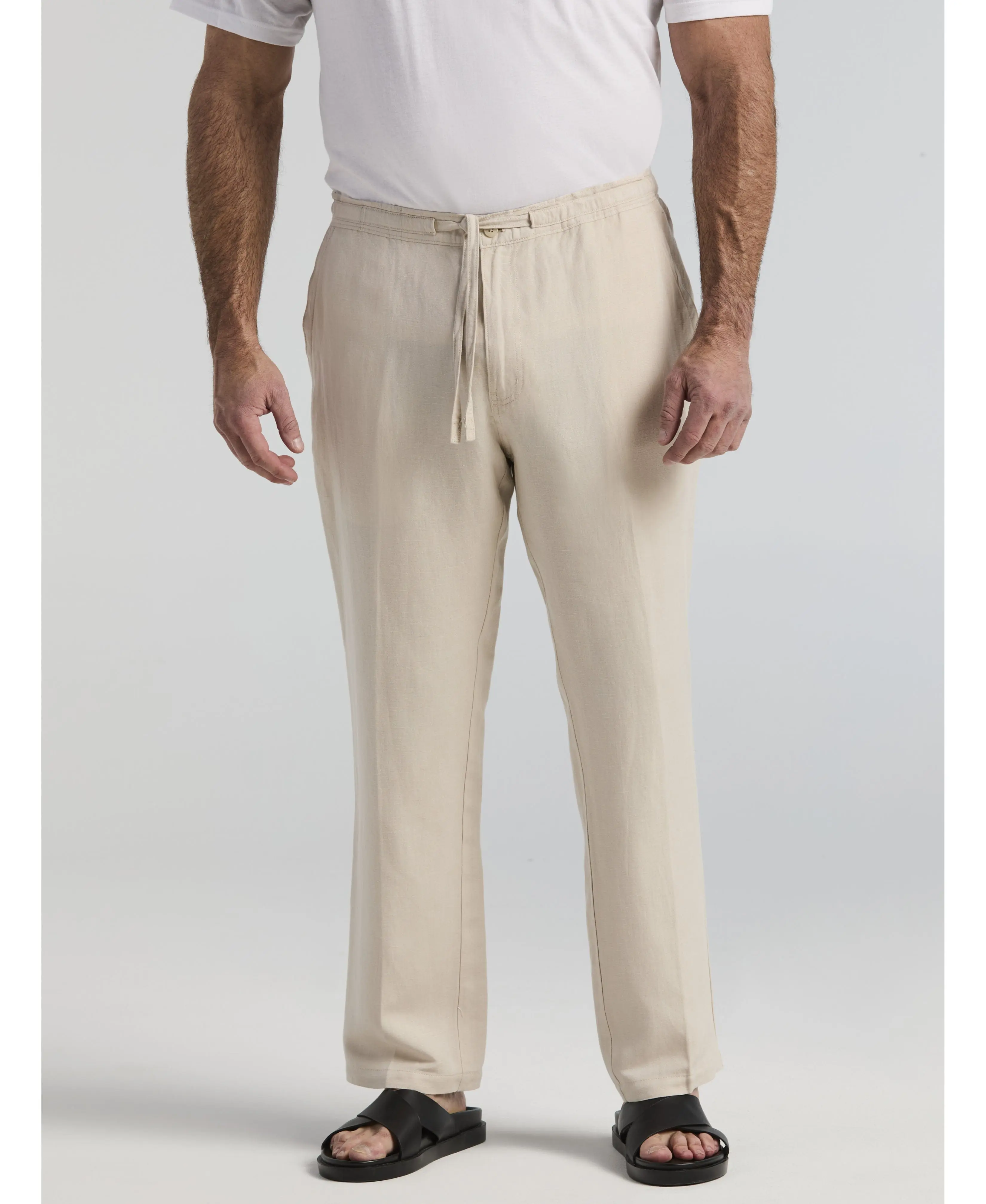 Big & Tall Core Drawstring Linen-Blend  Pants