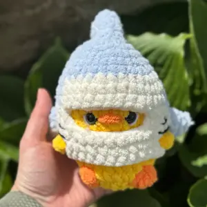 Summer Shark Chic - Handmade Crochet Plushie