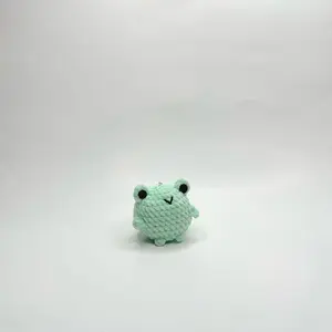 Handmade Crochet Froggy Soft and Fluffy Keychain in Polyester Fiber and Yarn for Fashion Accessories and Costume Jewelry & Accessories