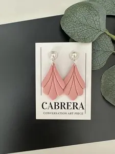 Lilly Handmade Polymer Clay Dangle Earrings, Lightweight Statement Earrings for Women
