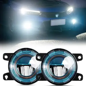 500% Bright OEM Style LED Fog Lights w/Yellow Lens Compatible with 2016-2026 Honda Civic (Sedan/Hatchback) Including Sport, EX, Touring, Honda Fit Pilot CRV Accord Odyssey