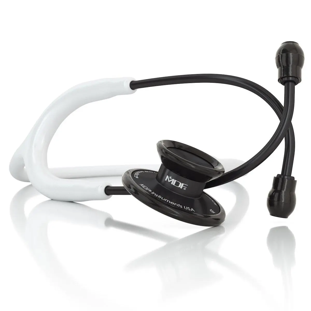Acoustica® Stethoscope - White/Black
