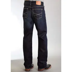 Stetson Mens Blue 100% Cotton Dark Rinse Jeans
