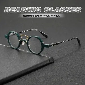 Men's and women's fashionable retro personality small round frame high-quality spring leg classic trendy high-definition reading reading reading reading reading reading reading reading reading reading reading reading glasses - elegant and artistic simple