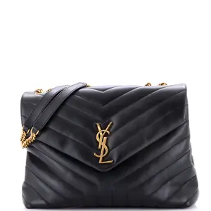 Pre-owned Yves Saint Laurent Leather Shoulder Bags Saint Laurent Loulou Shoulder Bag Matelasse Chevron Medium by Rebag