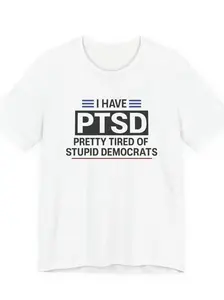 Men's Short-Sleeve PTSD Statement Sports T-Shirt, Sports & Outdoor Clothing Top