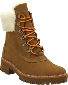 Women's Timberland Courmayeur Valley Boot 6 In Shearling Med Brown (TB0A2DUX X17)