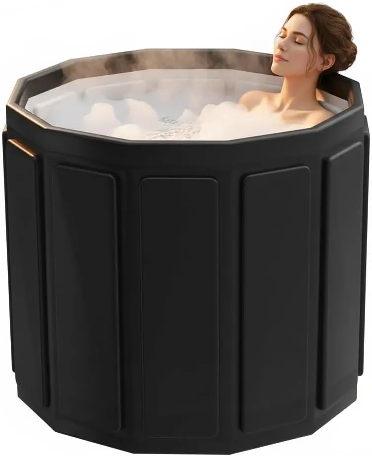 Portable Foldable Bathtub for Adults – Collapsible Soaking Tub for Hot Baths, Ice Baths & Home Spa, 6-Layer Insulated, Space-Saving Design