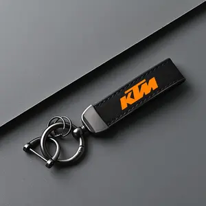 Metal Leather Motorcycle Emblem Keychain, Key Chain Rings Gift Keyfobs, for Ktm Exc 125 200 250 300 350 400 450 500 525 530 Exc-F