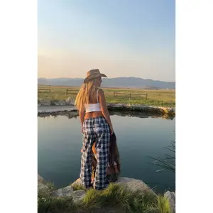 LIGHT BLUE Flannel Cowboy Pillows Sweatpants LIGHT BLUE Flannel Cowboy Pillows Sweatpants